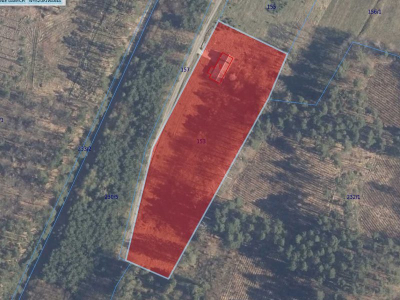 Syndyk sprzeda udział 1/4 niewydzielonej części nieruchomości Pomiłowo działki nr 77, 132, 149, 153